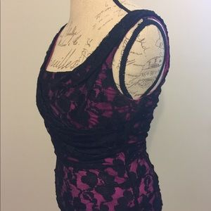 Express Pink and Black Love Dress